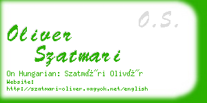 oliver szatmari business card